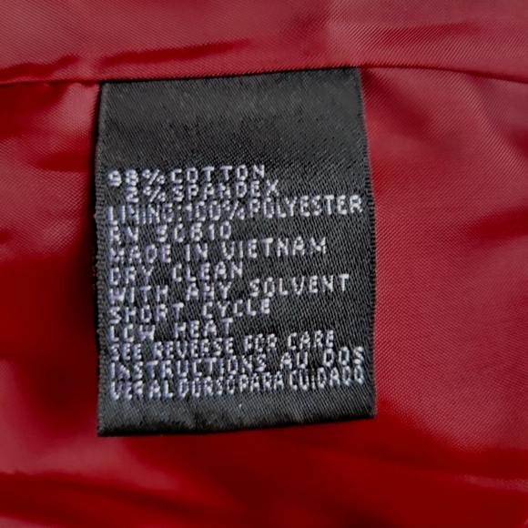 Options burgundy velvet jacket blazer fitted single-breasted 2-button closure 12 - Picture 11 of 14